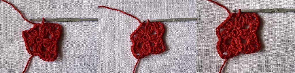 crochet star tutorial steps 20 to 22