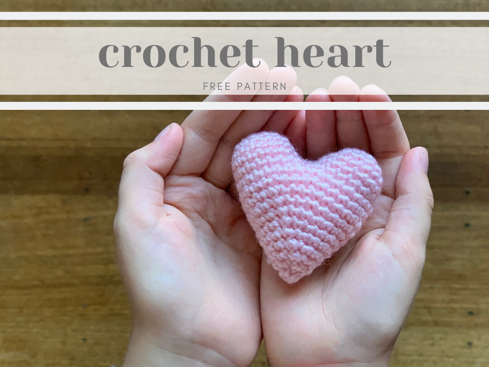 Make your own crochet heart with this free pattern in 2 sizes