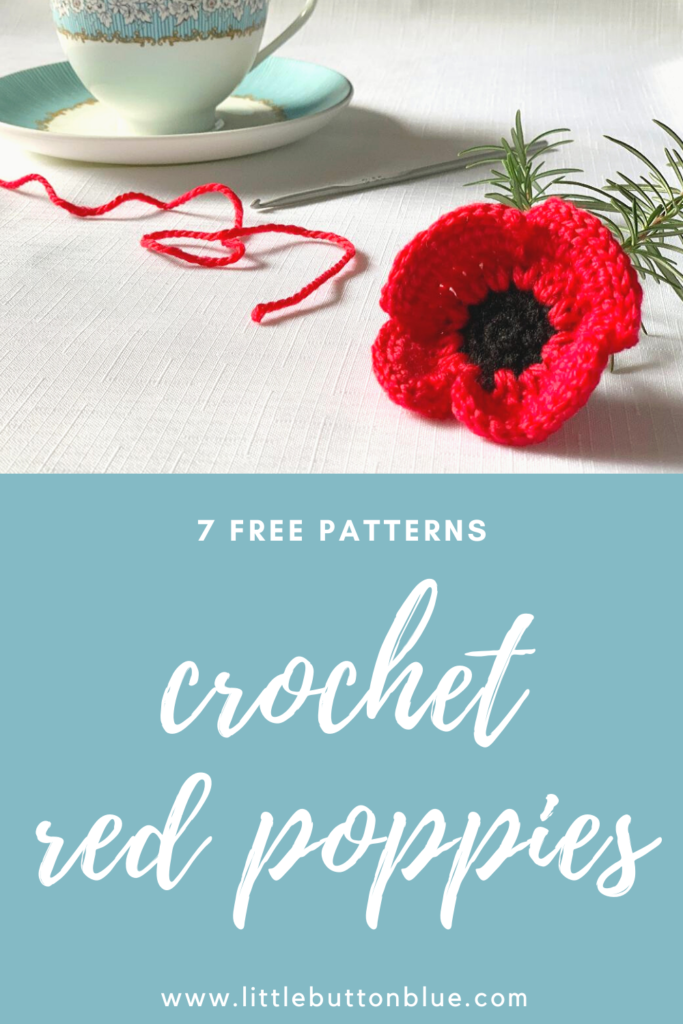 crochet red poppy 7 free patterns